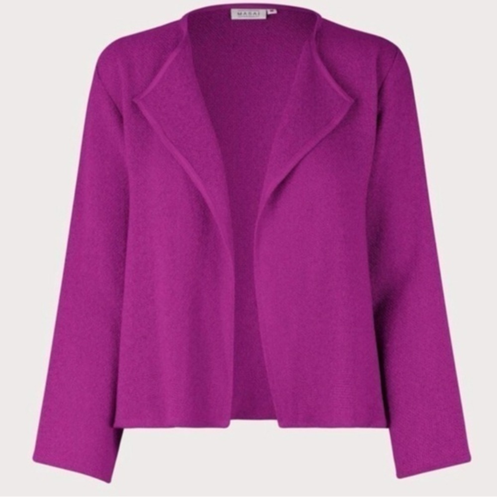 MASAI WILD ASTER PURPLE OPEN CARDIGAN KNIT JULITTA JACKET SZ S